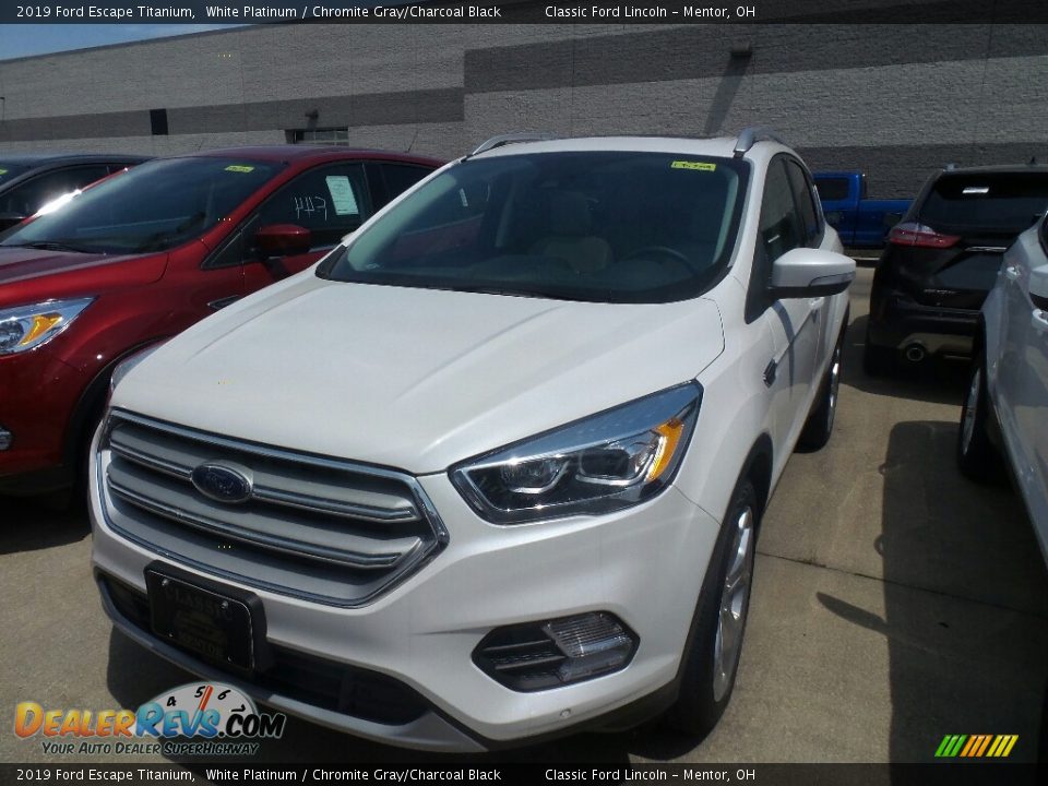 2019 Ford Escape Titanium White Platinum / Chromite Gray/Charcoal Black Photo #1