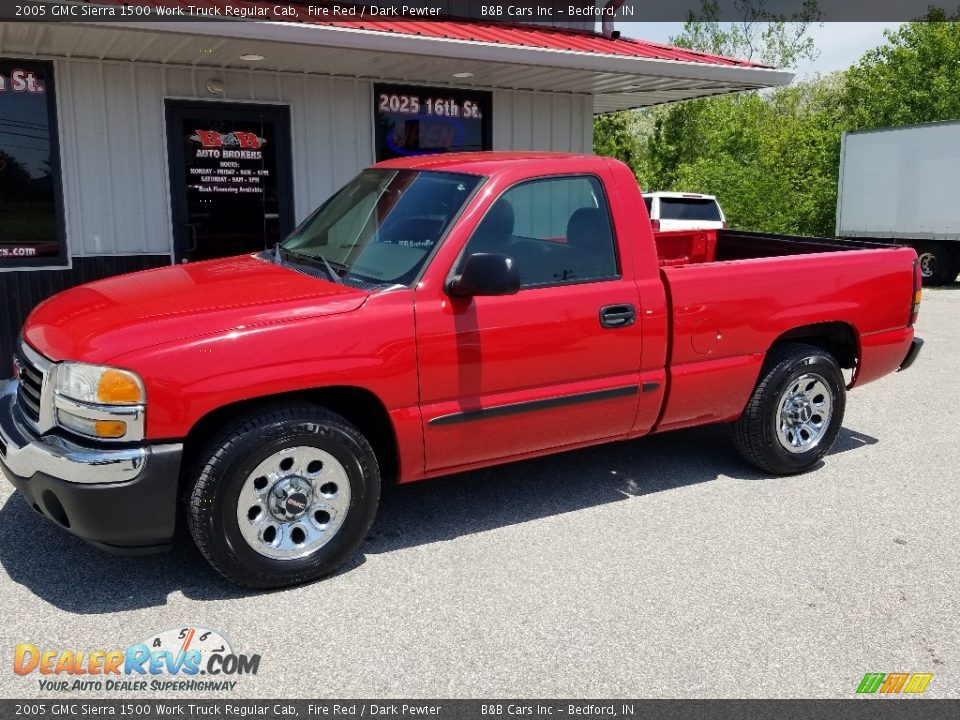 2005 GMC Sierra 1500 Work Truck Regular Cab Fire Red / Dark Pewter Photo #1