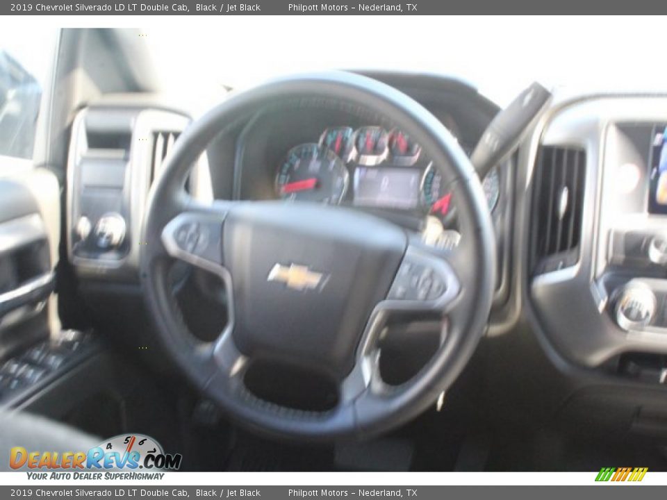 2019 Chevrolet Silverado LD LT Double Cab Black / Jet Black Photo #19
