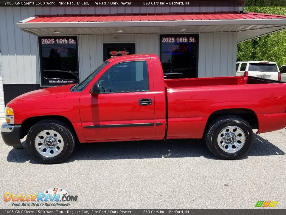 2005 GMC Sierra 1500 Work Truck Regular Cab Fire Red / Dark Pewter Photo #2