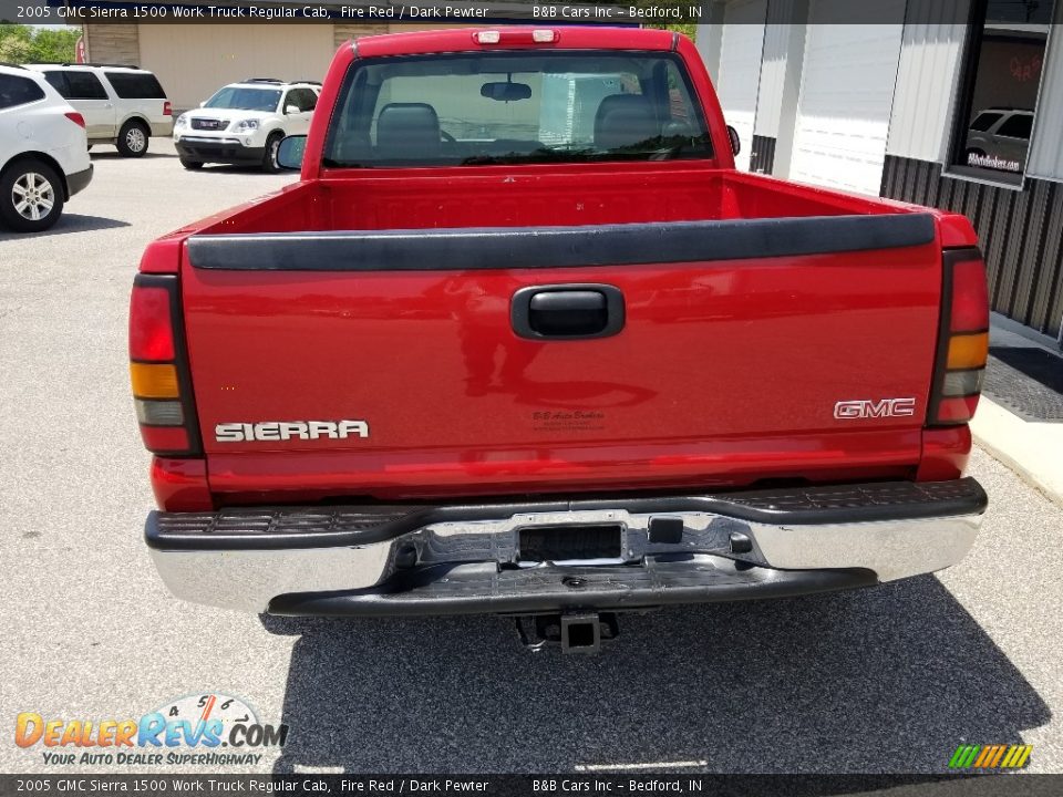 2005 GMC Sierra 1500 Work Truck Regular Cab Fire Red / Dark Pewter Photo #4