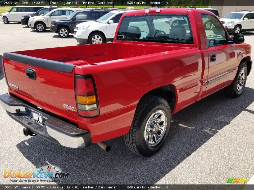 2005 GMC Sierra 1500 Work Truck Regular Cab Fire Red / Dark Pewter Photo #5