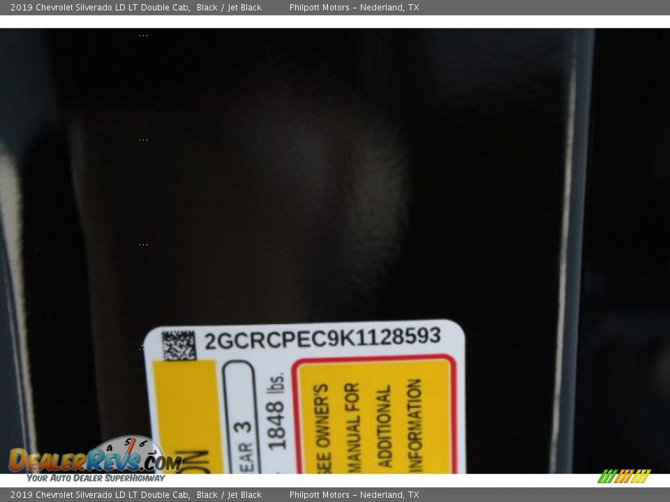 2019 Chevrolet Silverado LD LT Double Cab Black / Jet Black Photo #27