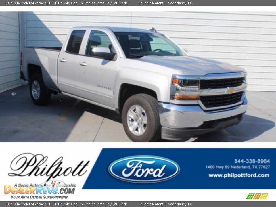 2019 Chevrolet Silverado LD LT Double Cab Silver Ice Metallic / Jet Black Photo #1