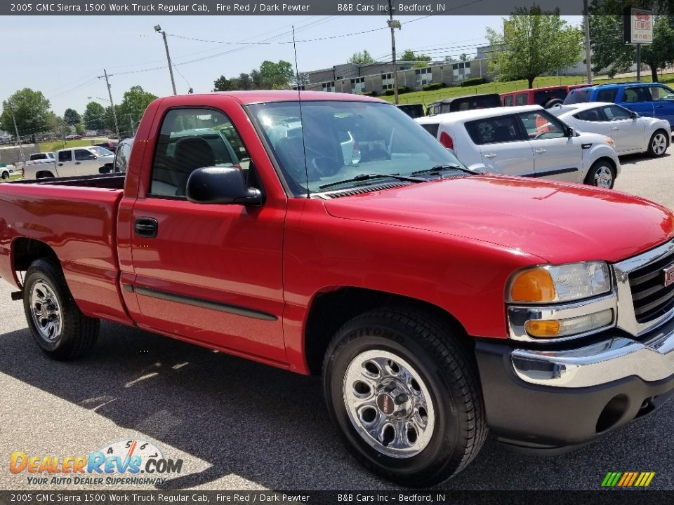 2005 GMC Sierra 1500 Work Truck Regular Cab Fire Red / Dark Pewter Photo #6