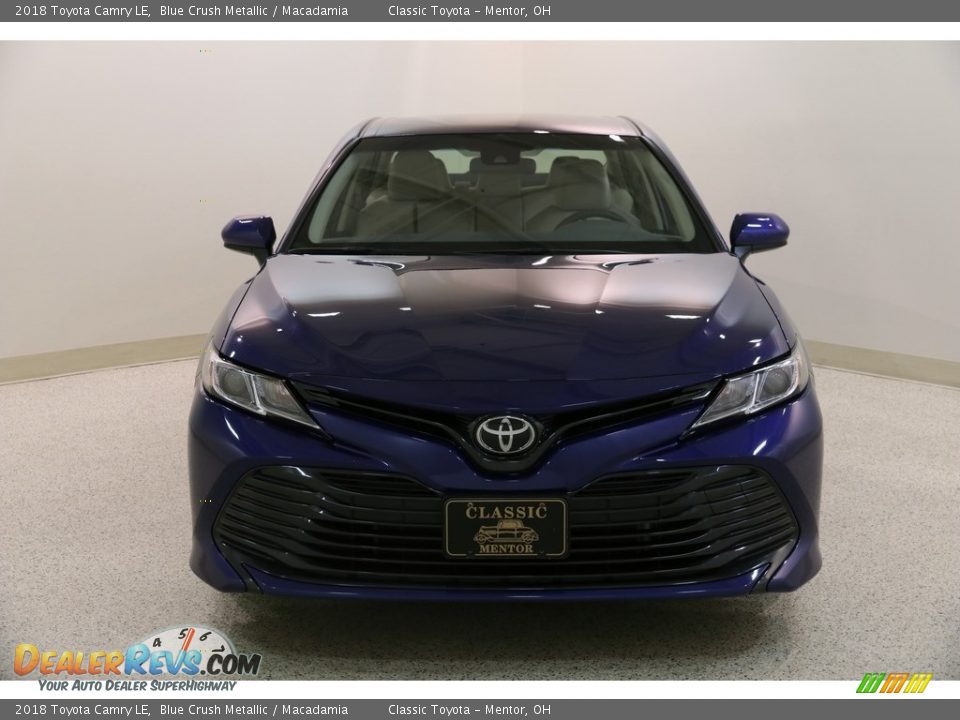 2018 Toyota Camry LE Blue Crush Metallic / Macadamia Photo #2