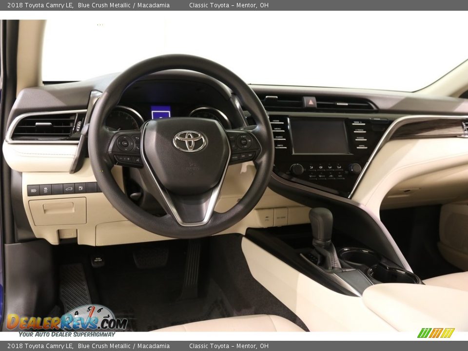 2018 Toyota Camry LE Blue Crush Metallic / Macadamia Photo #6