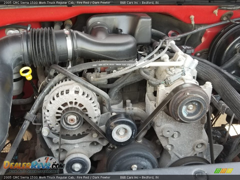 2005 GMC Sierra 1500 Work Truck Regular Cab Fire Red / Dark Pewter Photo #15