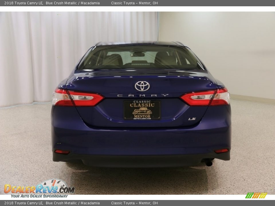 2018 Toyota Camry LE Blue Crush Metallic / Macadamia Photo #18