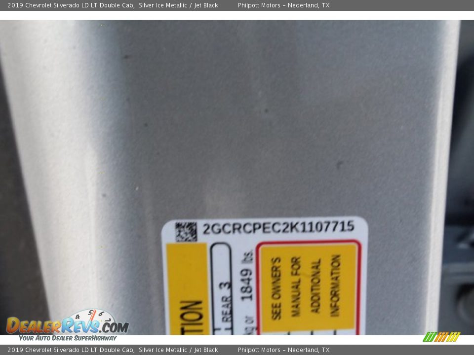 2019 Chevrolet Silverado LD LT Double Cab Silver Ice Metallic / Jet Black Photo #27