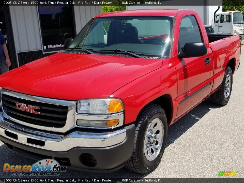 2005 GMC Sierra 1500 Work Truck Regular Cab Fire Red / Dark Pewter Photo #20
