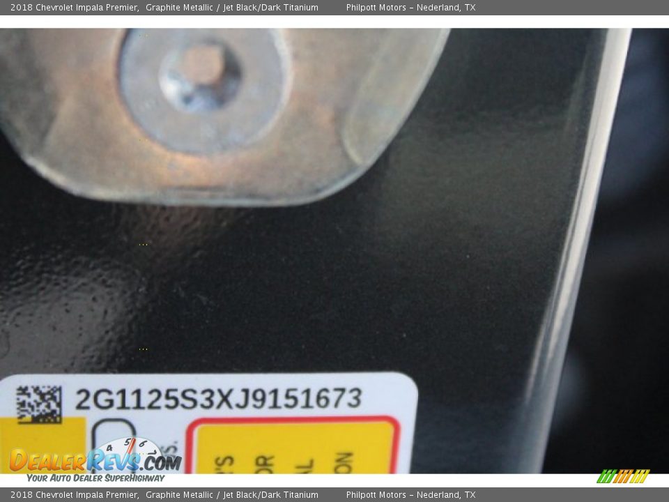 2018 Chevrolet Impala Premier Graphite Metallic / Jet Black/Dark Titanium Photo #29