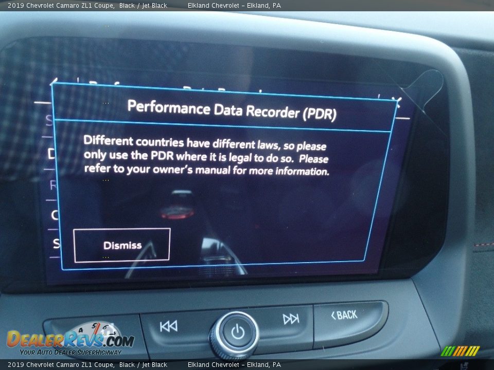 2019 Chevrolet Camaro ZL1 Coupe Black / Jet Black Photo #34