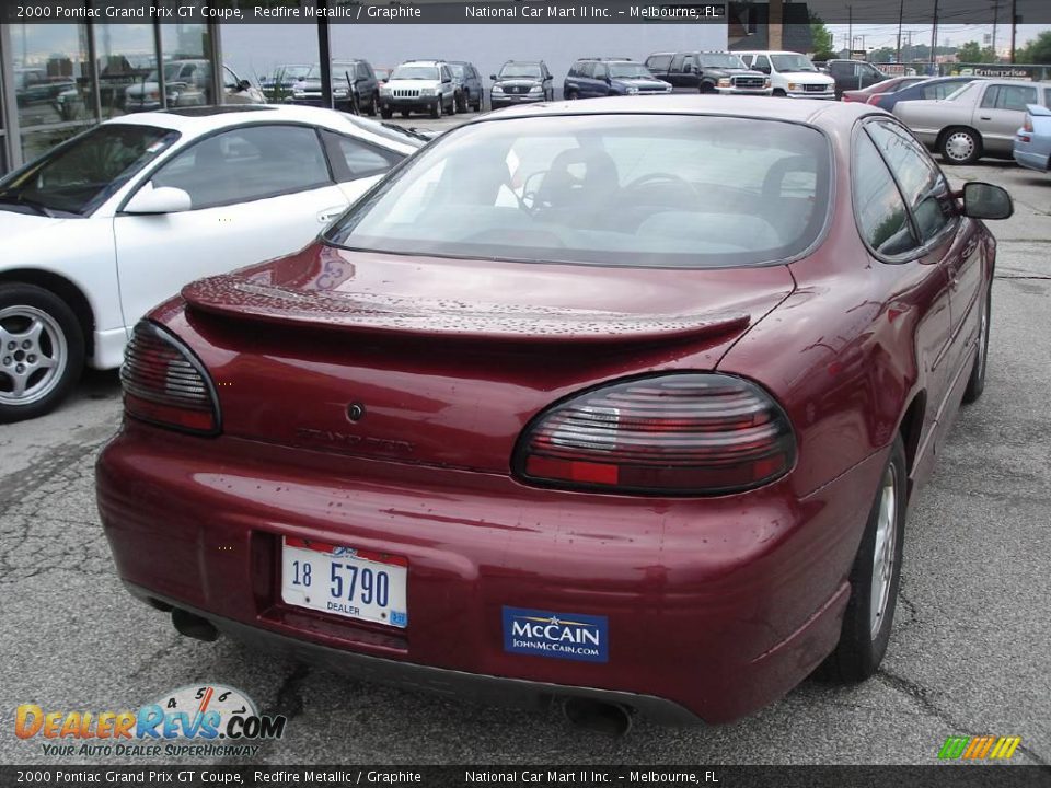 2000 Pontiac Grand Prix GT Coupe Redfire Metallic / Graphite Photo #3