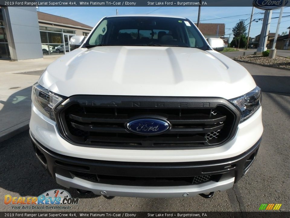 2019 Ford Ranger Lariat SuperCrew 4x4 White Platinum Tri-Coat / Ebony Photo #2