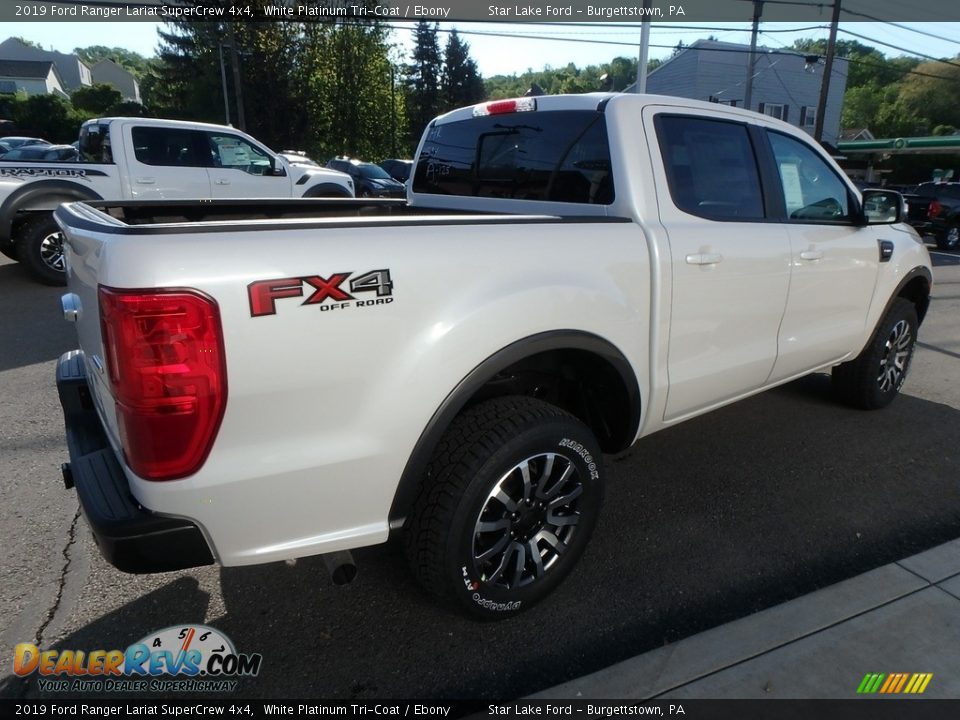 2019 Ford Ranger Lariat SuperCrew 4x4 White Platinum Tri-Coat / Ebony Photo #5