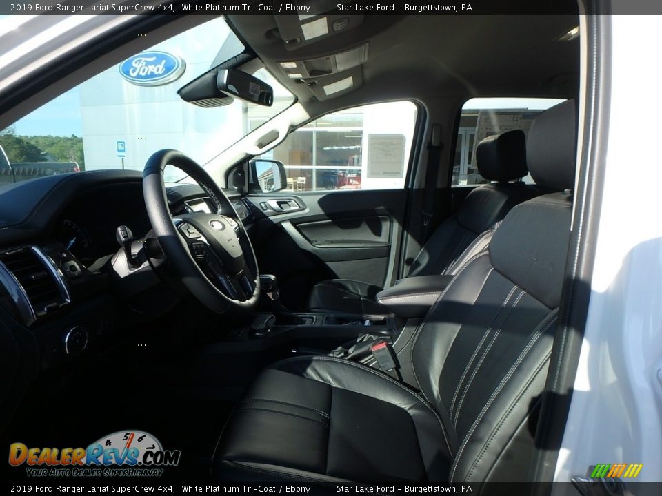 2019 Ford Ranger Lariat SuperCrew 4x4 White Platinum Tri-Coat / Ebony Photo #9