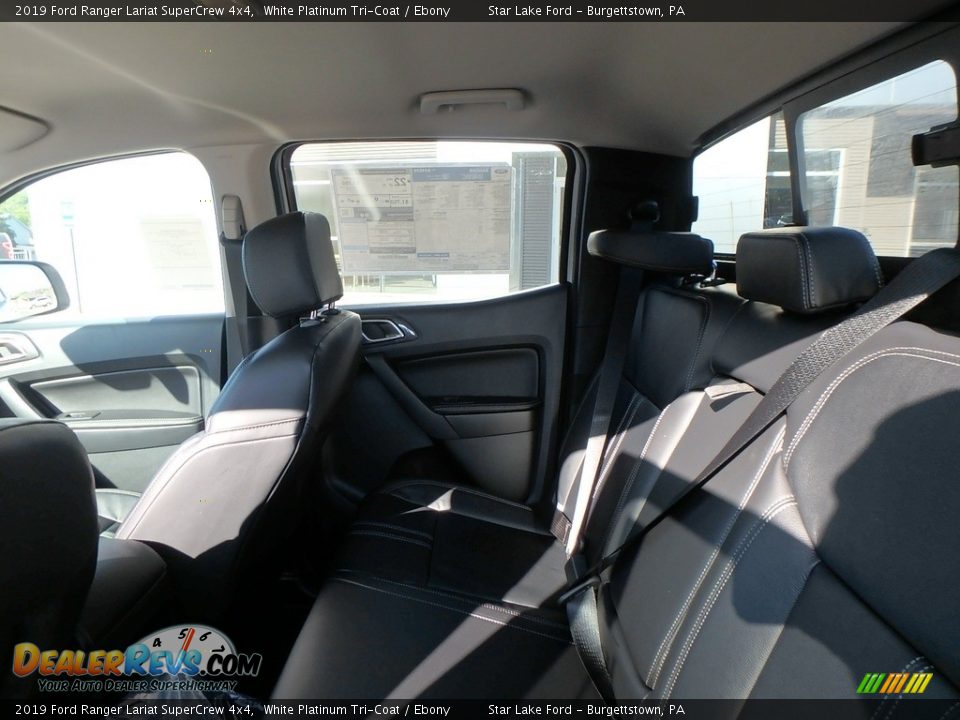2019 Ford Ranger Lariat SuperCrew 4x4 White Platinum Tri-Coat / Ebony Photo #10