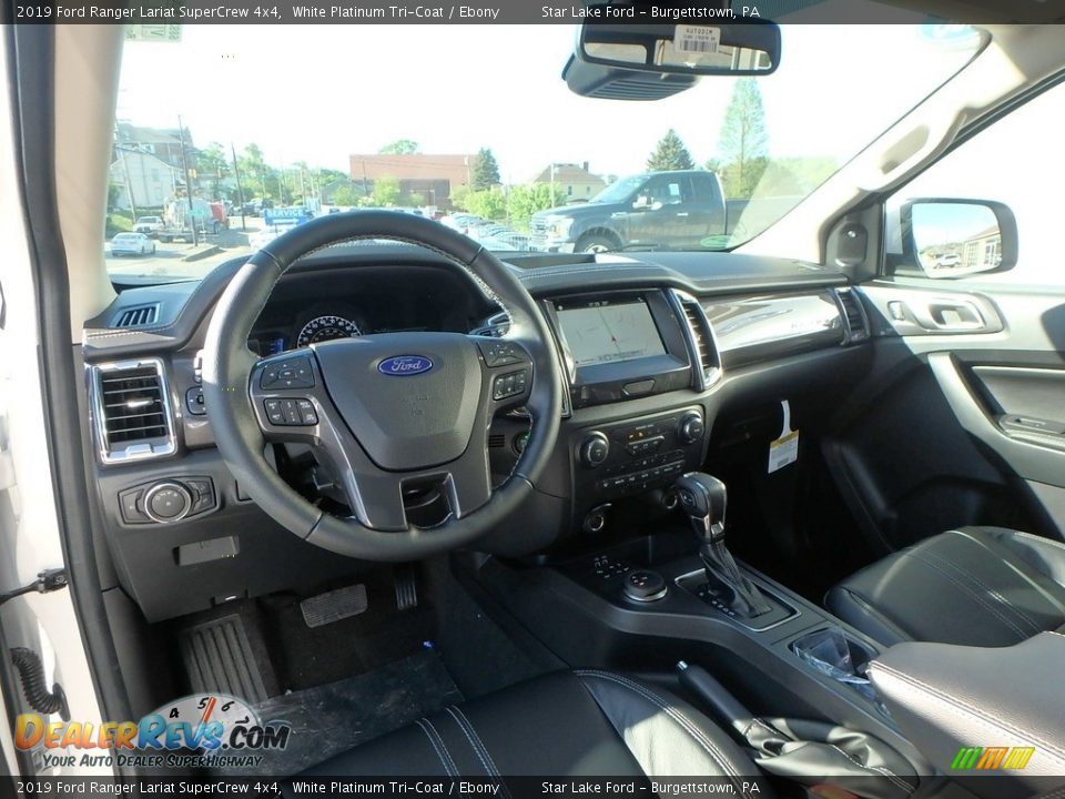 Ebony Interior - 2019 Ford Ranger Lariat SuperCrew 4x4 Photo #11