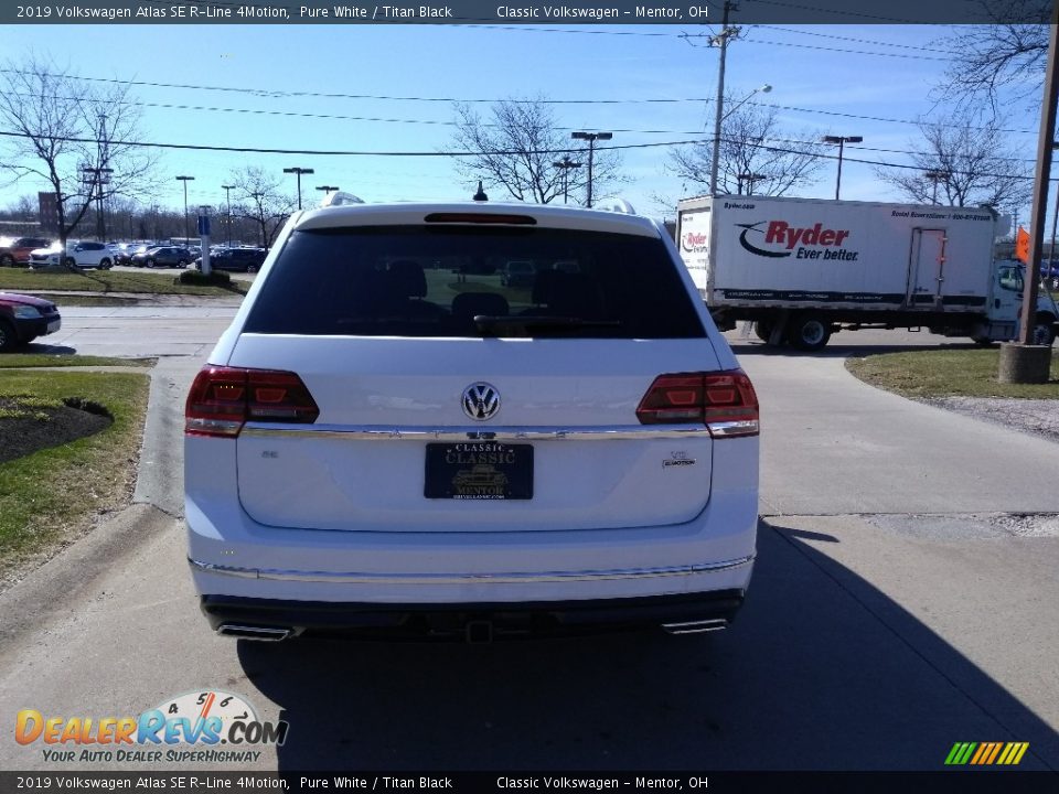 2019 Volkswagen Atlas SE R-Line 4Motion Pure White / Titan Black Photo #5