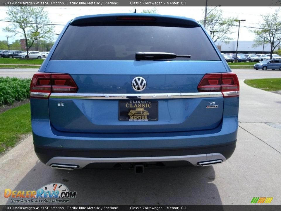 2019 Volkswagen Atlas SE 4Motion Pacific Blue Metallic / Shetland Photo #5