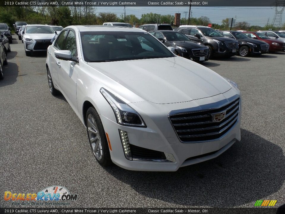 2019 Cadillac CTS Luxury AWD Crystal White Tricoat / Very Light Cashmere Photo #1