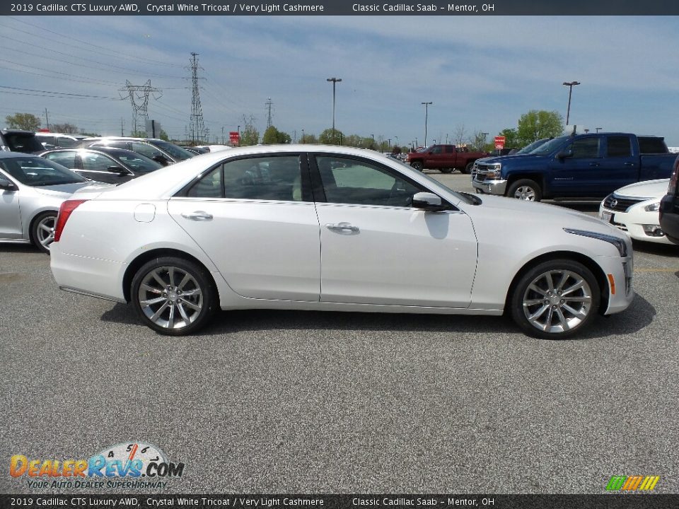 2019 Cadillac CTS Luxury AWD Crystal White Tricoat / Very Light Cashmere Photo #2