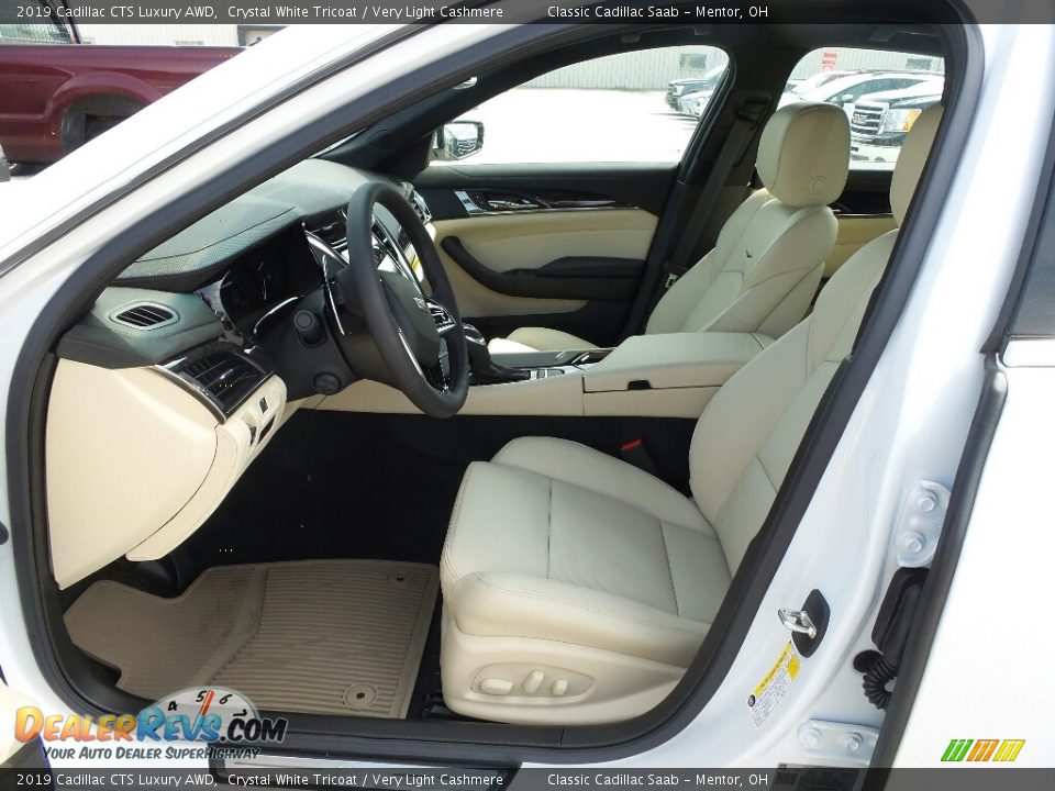 2019 Cadillac CTS Luxury AWD Crystal White Tricoat / Very Light Cashmere Photo #3