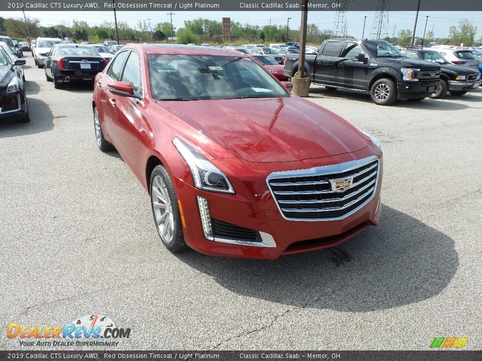 2019 Cadillac CTS Luxury AWD Red Obsession Tintcoat / Light Platinum Photo #1