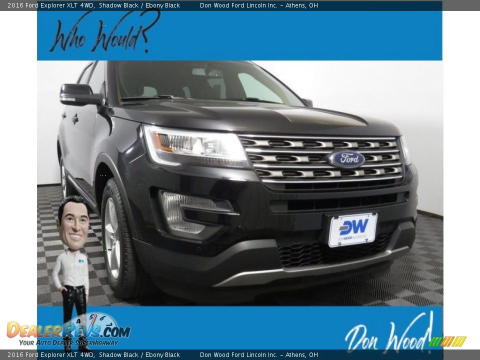 2016 Ford Explorer XLT 4WD Shadow Black / Ebony Black Photo #1