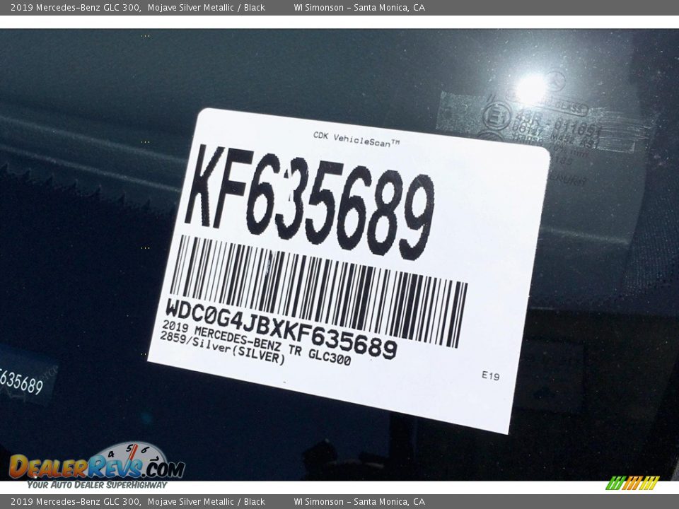 2019 Mercedes-Benz GLC 300 Mojave Silver Metallic / Black Photo #12