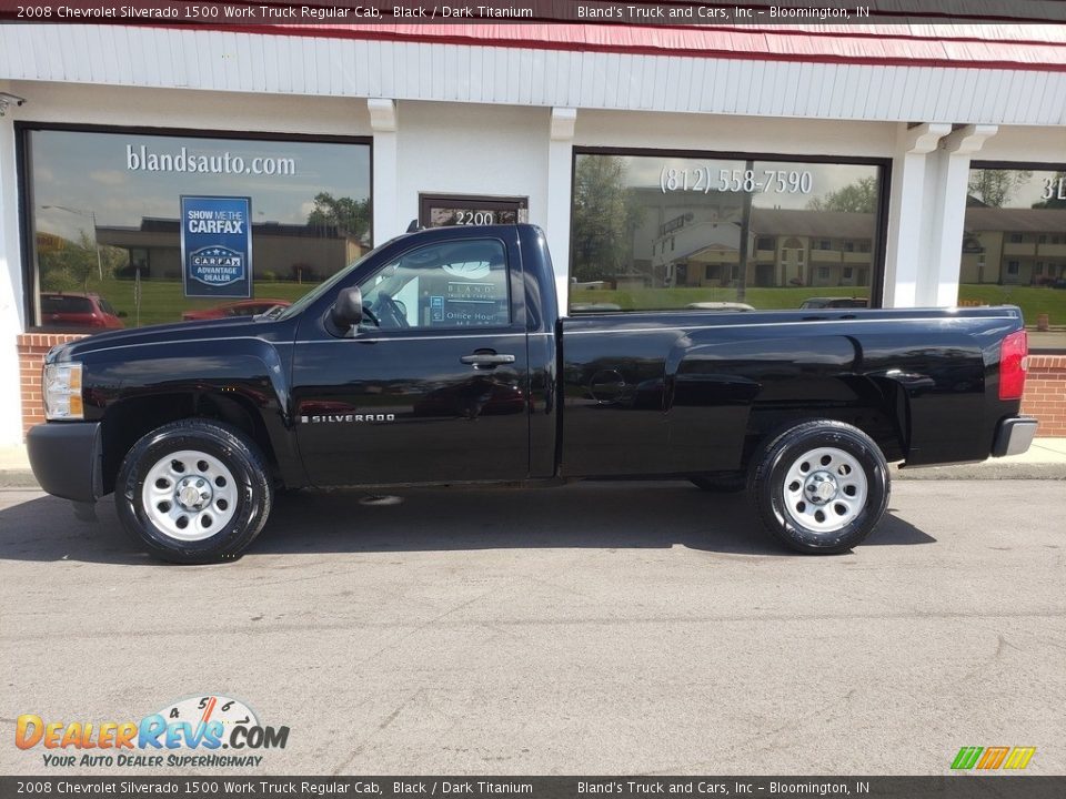 2008 Chevrolet Silverado 1500 Work Truck Regular Cab Black / Dark Titanium Photo #1