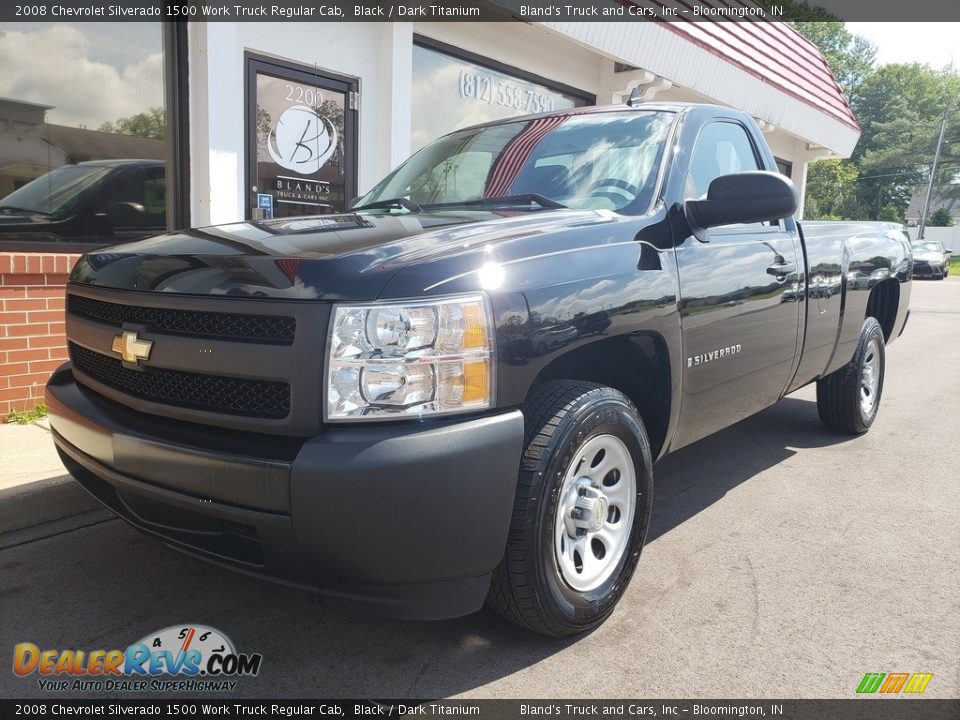 2008 Chevrolet Silverado 1500 Work Truck Regular Cab Black / Dark Titanium Photo #2