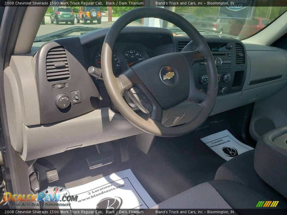 2008 Chevrolet Silverado 1500 Work Truck Regular Cab Black / Dark Titanium Photo #7