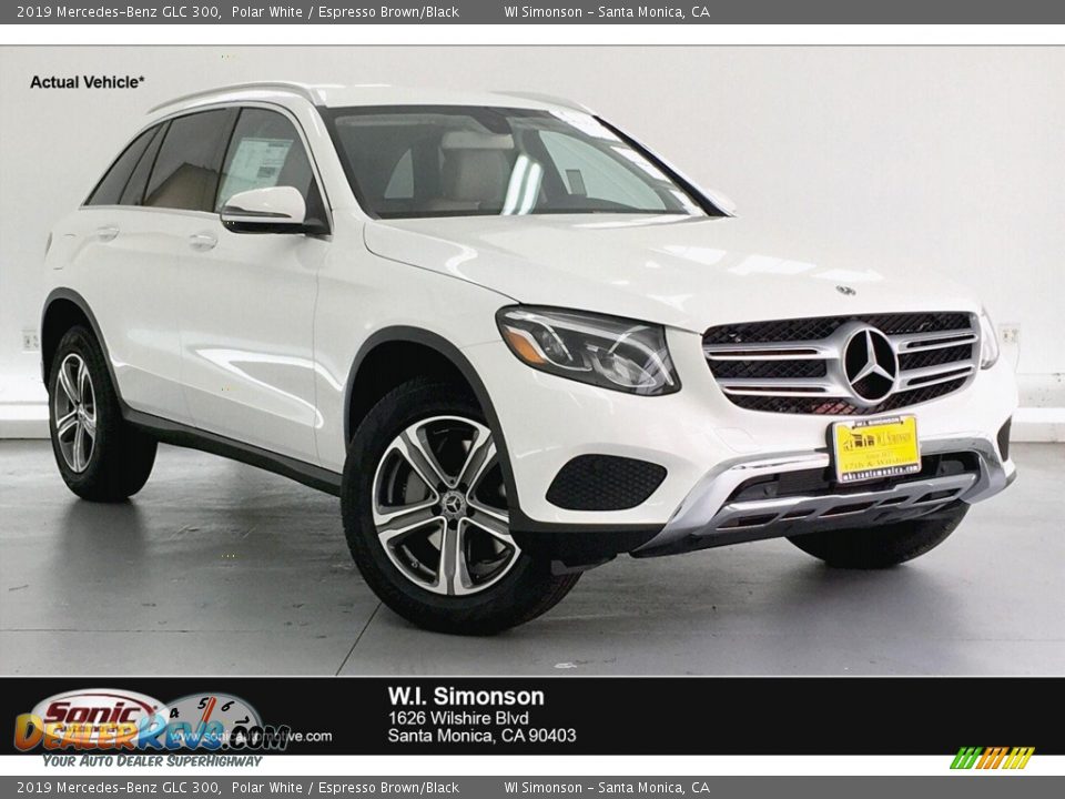 2019 Mercedes-Benz GLC 300 Polar White / Espresso Brown/Black Photo #1