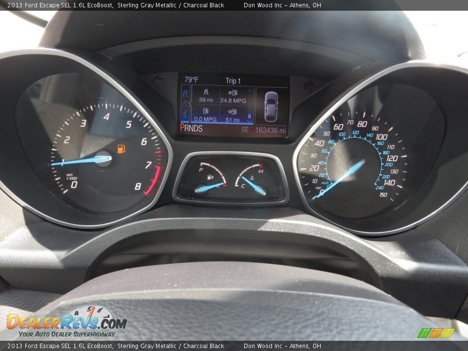 2013 Ford Escape SEL 1.6L EcoBoost Sterling Gray Metallic / Charcoal Black Photo #33