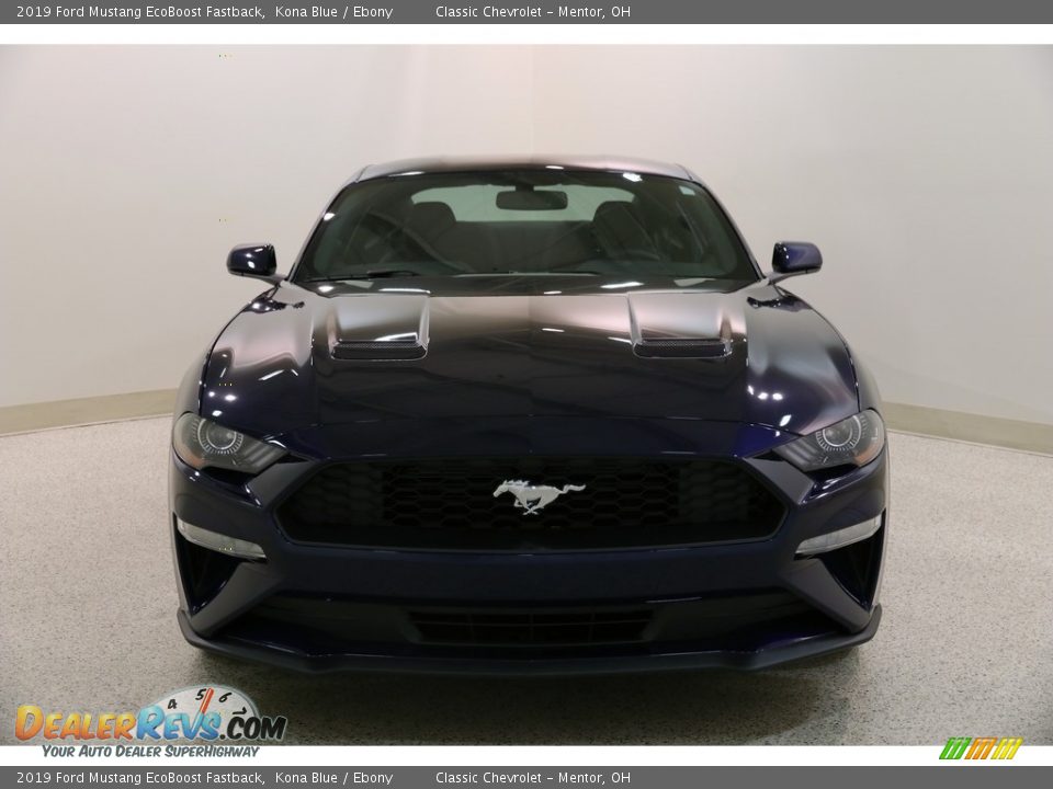 2019 Ford Mustang EcoBoost Fastback Kona Blue / Ebony Photo #2