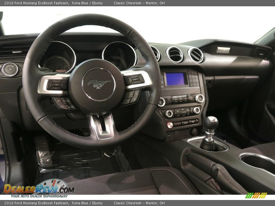 2019 Ford Mustang EcoBoost Fastback Kona Blue / Ebony Photo #6