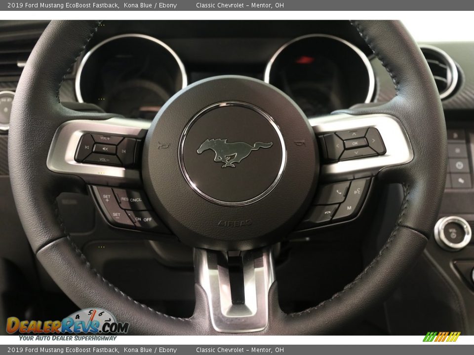 2019 Ford Mustang EcoBoost Fastback Steering Wheel Photo #7
