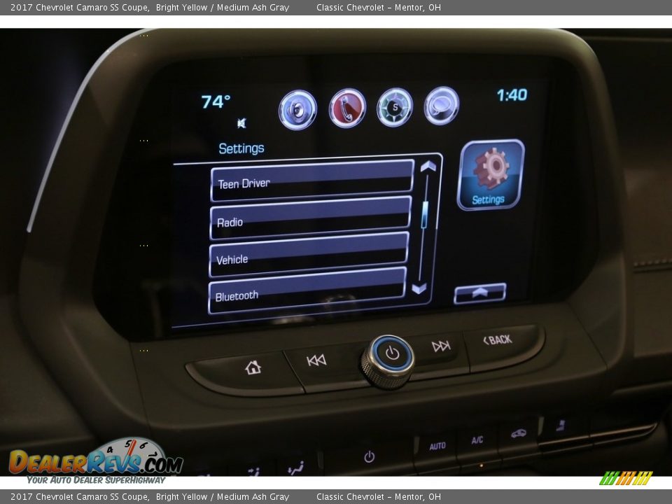 2017 Chevrolet Camaro SS Coupe Bright Yellow / Medium Ash Gray Photo #14