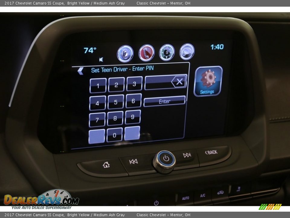 2017 Chevrolet Camaro SS Coupe Bright Yellow / Medium Ash Gray Photo #16