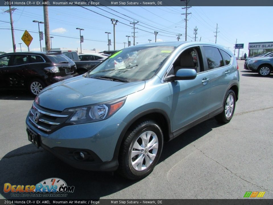 2014 Honda CR-V EX AWD Mountain Air Metallic / Beige Photo #2