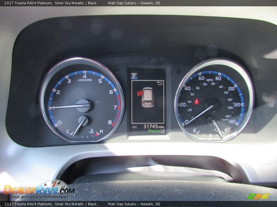 2017 Toyota RAV4 Platinum Silver Sky Metallic / Black Photo #28