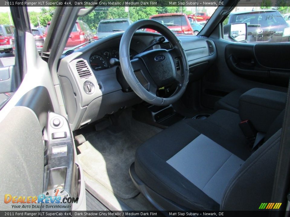 2011 Ford Ranger XLT SuperCab 4x4 Dark Shadow Grey Metallic / Medium Dark Flint Photo #11