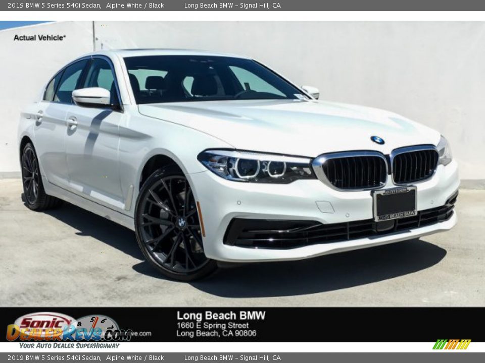 2019 BMW 5 Series 540i Sedan Alpine White / Black Photo #1