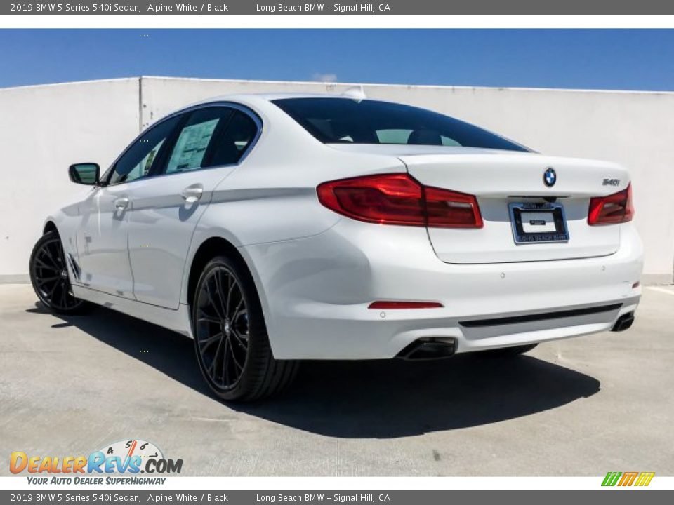 2019 BMW 5 Series 540i Sedan Alpine White / Black Photo #2