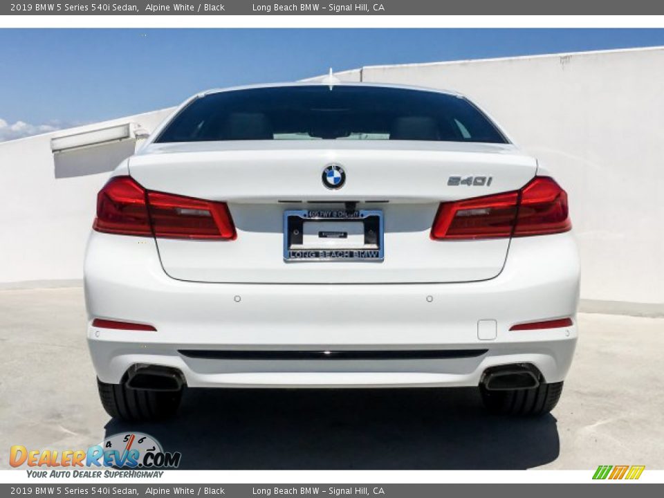 2019 BMW 5 Series 540i Sedan Alpine White / Black Photo #3