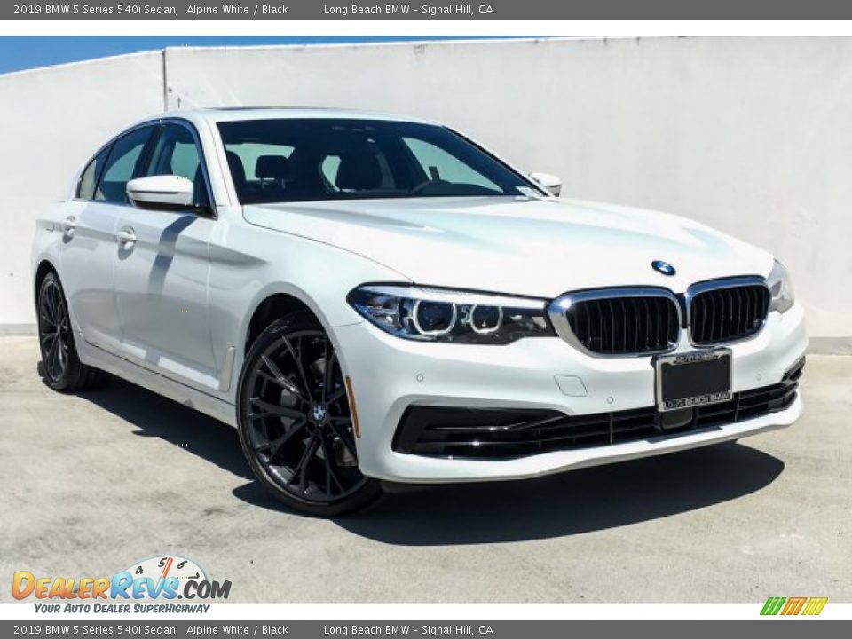 2019 BMW 5 Series 540i Sedan Alpine White / Black Photo #12