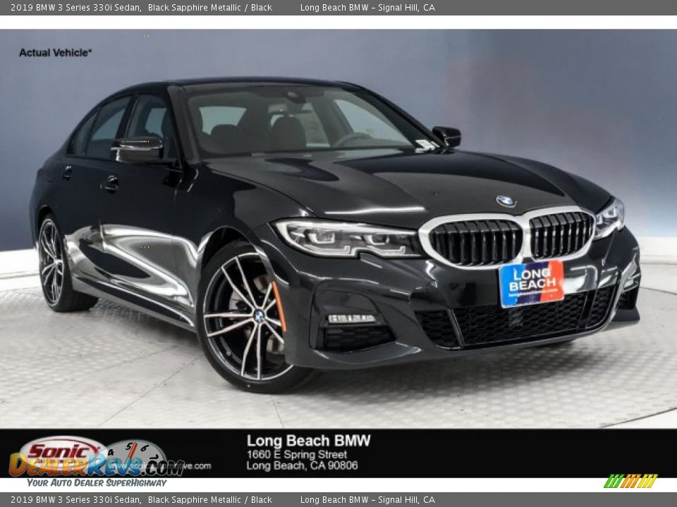 2019 BMW 3 Series 330i Sedan Black Sapphire Metallic / Black Photo #1