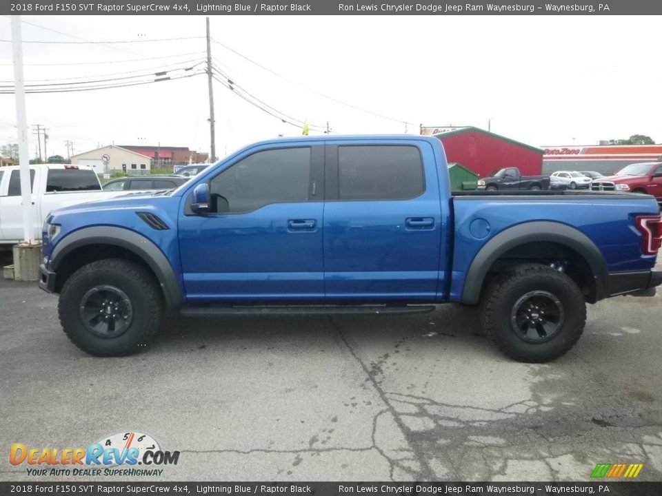 2018 Ford F150 SVT Raptor SuperCrew 4x4 Lightning Blue / Raptor Black Photo #3